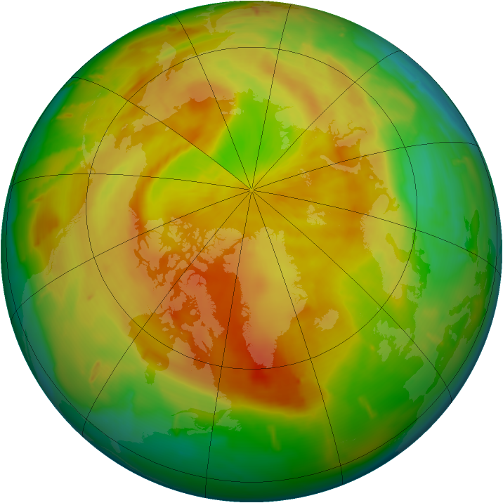 Arctic ozone map for 27 April 2011